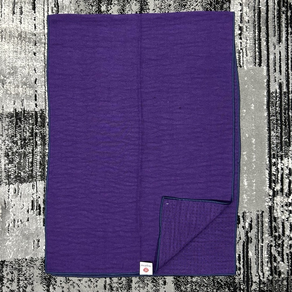 Yogafina Purple‎ Skidless Yoga Pilates Mat Towel Size 24" x 68" New